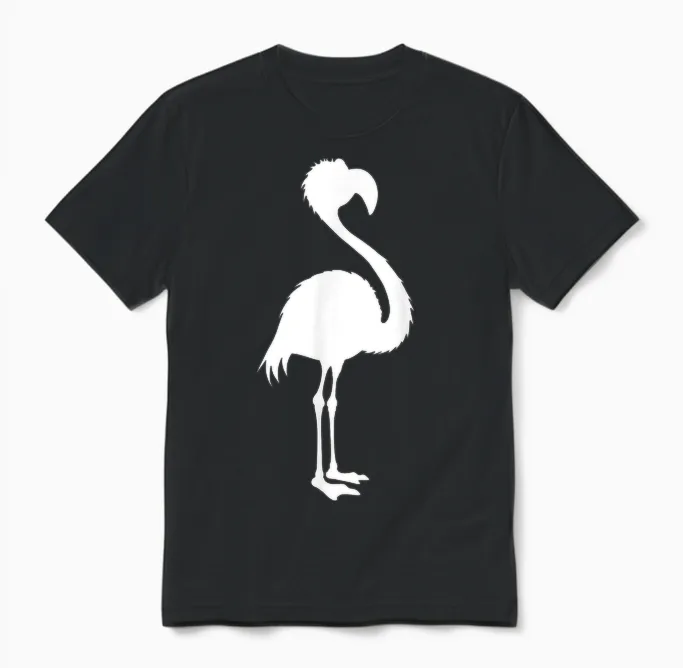 Flamingo Costume Flamingo Costume Carnival Animal Costume Unisex T-Shirt in Black
