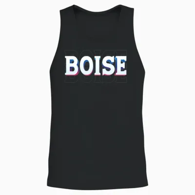 Retro - Boise Unisex Tank Top - Black