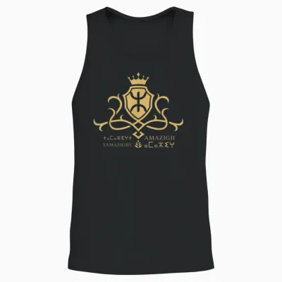 Amazigh King Tamazight Queen Cultural Heritage Unisex Tank Top - Black