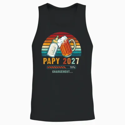Future Grandpa 2027 Baby Announcement You Will Be Grandpa Unisex Tank Top - Black