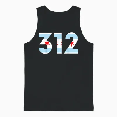 T-Shirt Code Zone 312 Drapeau De Chicago Unisex Tank Top - Black