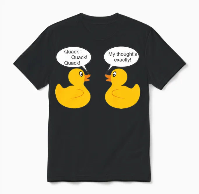 Rubber Ducks Unisex T-Shirt in Black