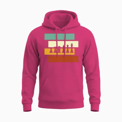 Chess Retro Unisex Hoodie - Heliconia