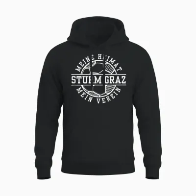 Graz Sturm Football Home Fan Styria Austria Stadium T-Shirt, Black Unisex Hoodie - Black