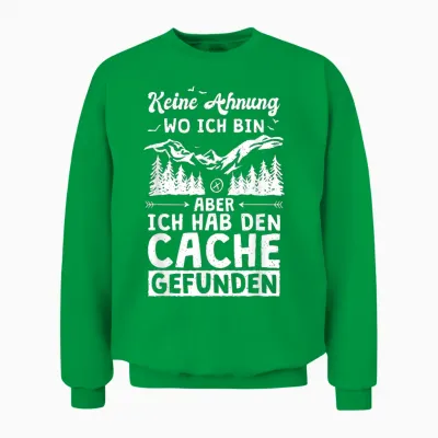 Geocaching Design Geocache Geocacher Gps Geocaching T-Shirt, Black Unisex Sweatshirt - Irish Green