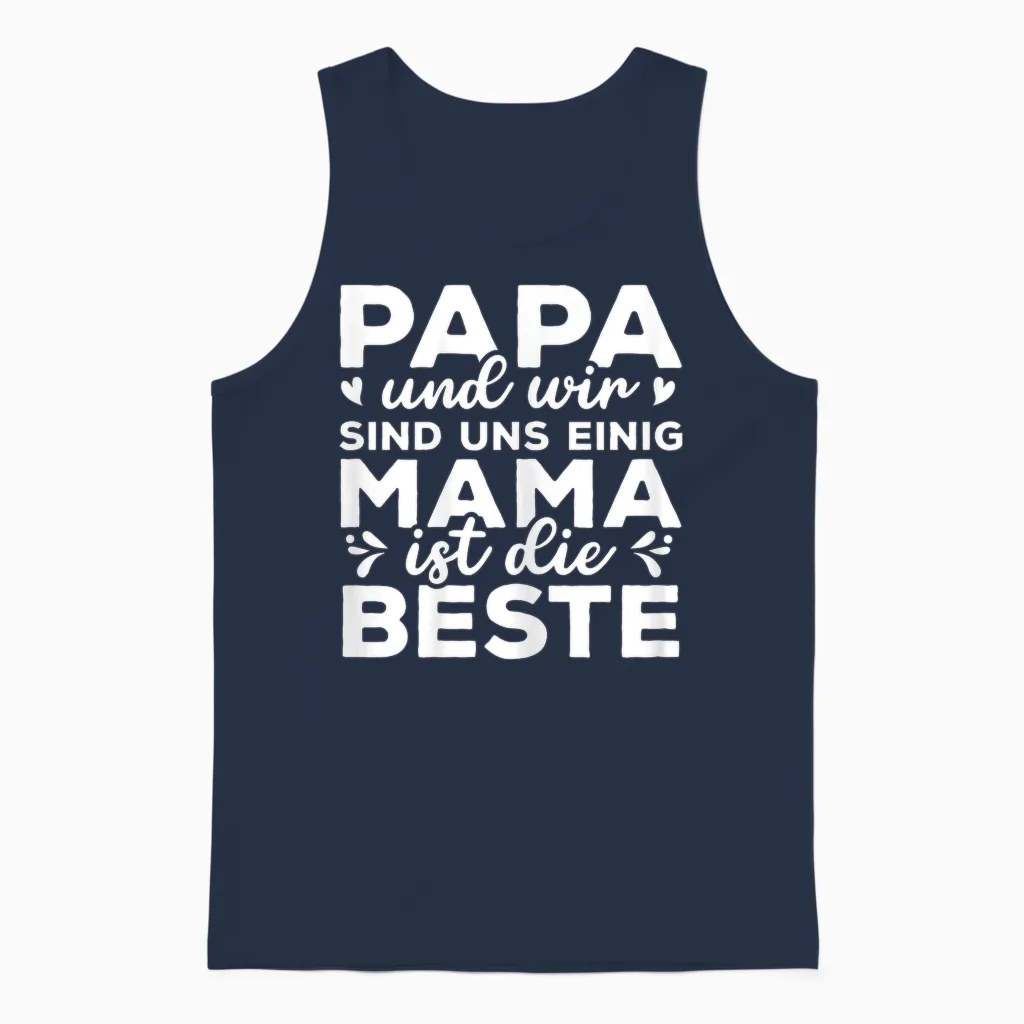 Muttertag Mama Ist Die Beste Unisex Tank Top in Navy