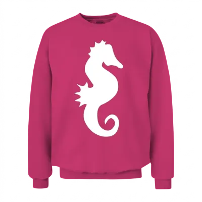 Sea Horse Vector Unisex Sweatshirt - Heliconia