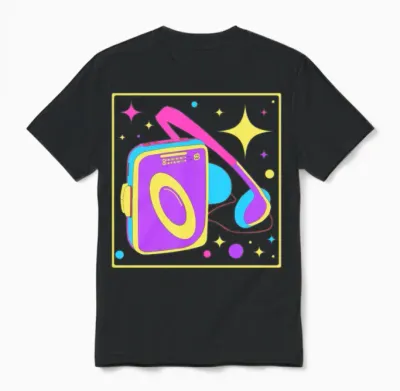 Retro Musician Music Lover National Retro Day Unisex T-Shirt - Black