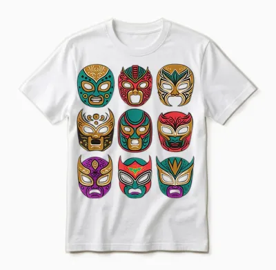 Vintage Wrestling - Retro Lucha Libre Unisex T-Shirt - White