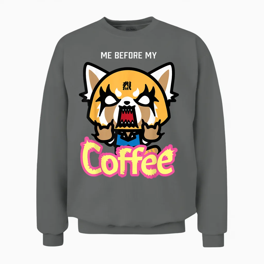 Aggretsuko I Need My Coffee Rage Unisex Sweatshirt in Graphite Heather