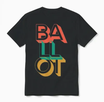 Retro Ballot Unisex T-Shirt - Black
