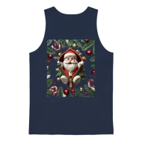Funny Santa — Christmas Gift Unisex Tank Top - Navy – 1