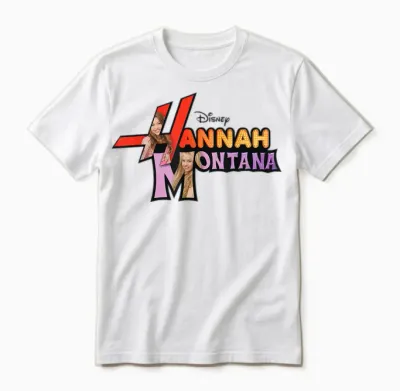 Disney Channel Hannah Montana Logo Unisex T-Shirt - White
