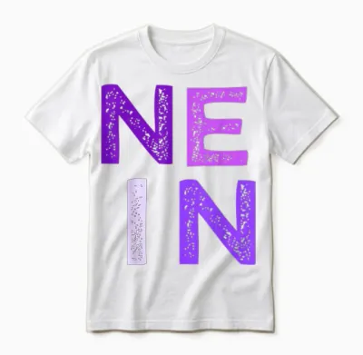 Lila Grafik Bevor Du Fragst: Nein Männer Oder Fraue Lila Unisex T-Shirt - White