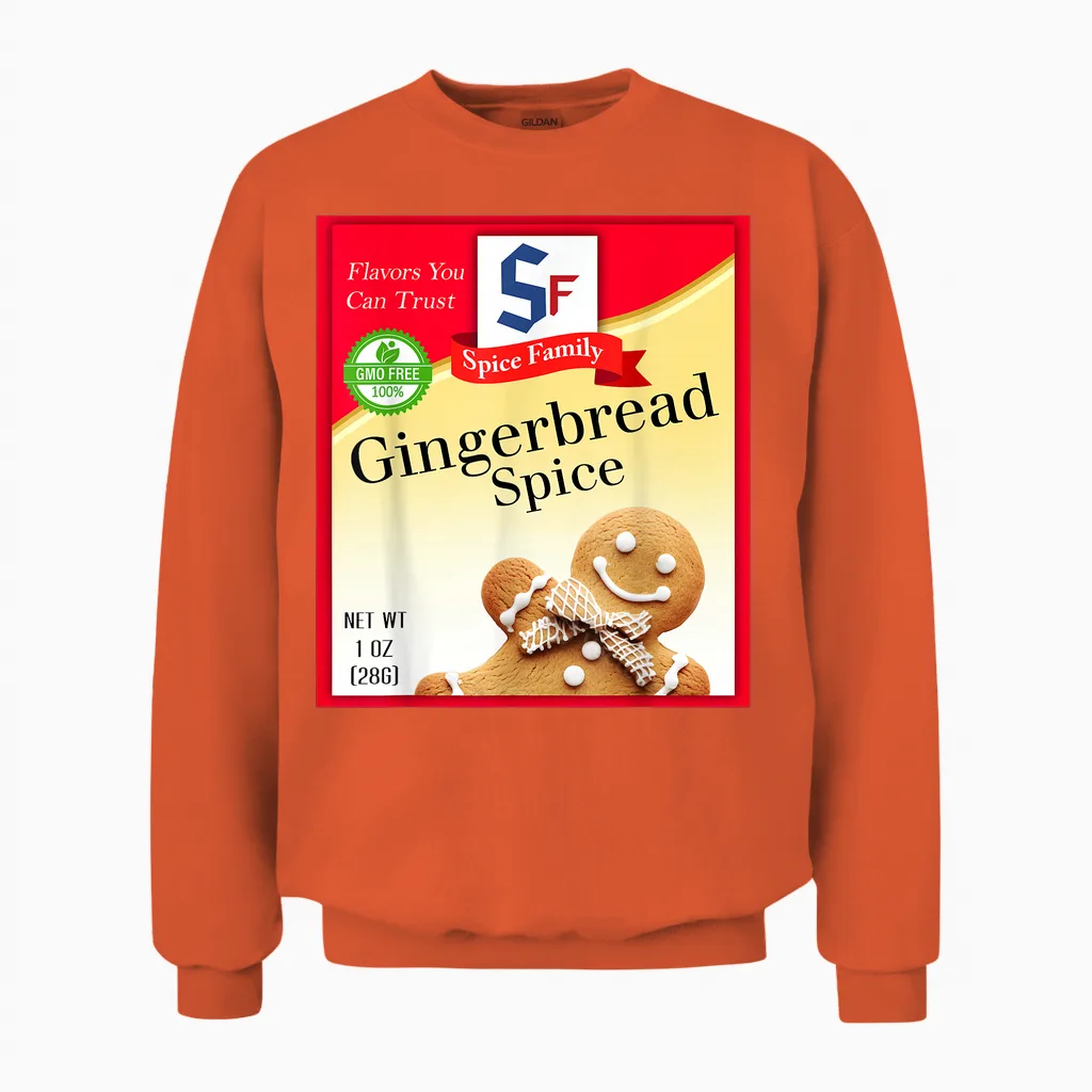 Ginger Bread Spice Group Costume Family Matching Halloween Unisex Sweatshirt in Orange