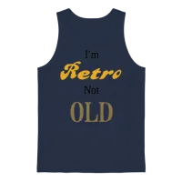 I M Retro Not Old Unisex Tank Top - Navy – 1