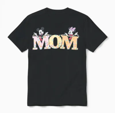 Disney Mom Mickey & Minnie Pastel Letters Family Disney Trip Unisex T-Shirt - Black