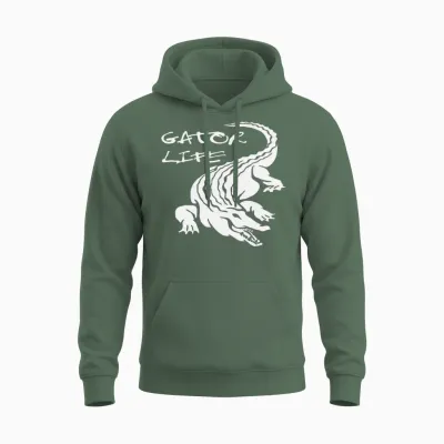 Gator Life Unisex Hoodie - Military Green