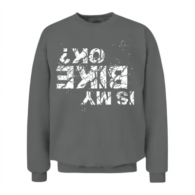 Is My Bike Ok - White Unisex Sweatshirt - Graphite Heather