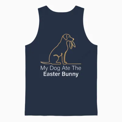 My Dog Ate Easter Bunny Hund Osterhasen Lustiges Ostern Unisex Tank Top - Navy