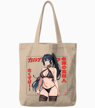 Waifu Sexy Anime Mädchen Bikini Strand Mädchen Manga Japanischer Stil Tote Bags - Natural