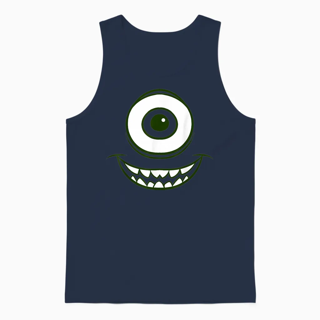 Disney Pixar Monsters, Inc. Halloween Mike Wazowski Costume Unisex Tank Top in Navy