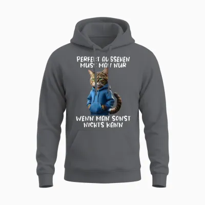 Funny Cats Saying Animal Lovers Funny Cat Cat Animals Unisex Hoodie - Charcoal