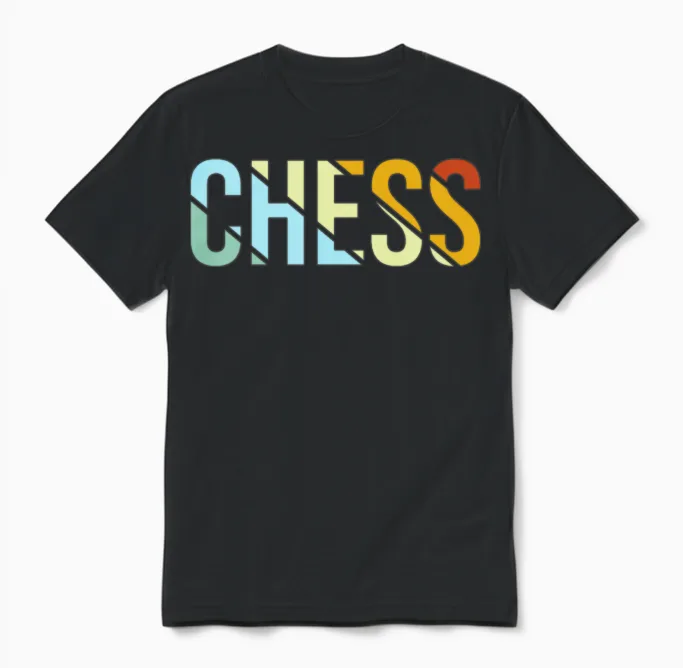 Chess Retro Unisex T-Shirt in Black