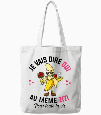 Evjf Same Zizi T-Shirt for the Whole Life Bride Tote Bags - White