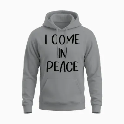 I Come in Peace I'm Peace Couple Matching Unisex Hoodie - Sport Grey