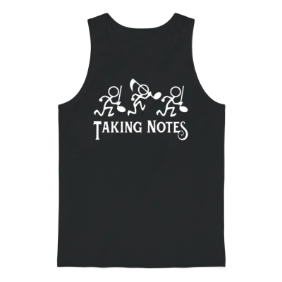 Taking Notes Funny Music Teacher Musician Music Gu Unisex Tank Top - Black