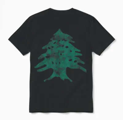Lebanese Flag of Lebanon Gift Men Women Tree Souve Unisex T-Shirt - Black