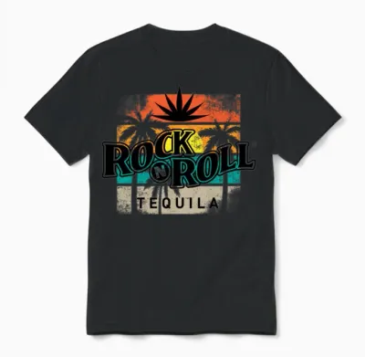 Rock N Roll Tequila Eighth Collection Unisex T-Shirt - Black