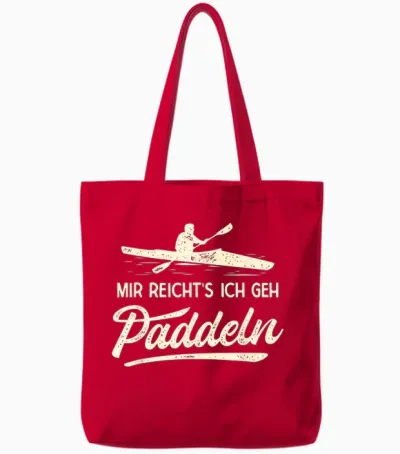 Mir Reichts Ich Geh Paddeln Paddelboot Lustiges Kajak Tote Bags - Red