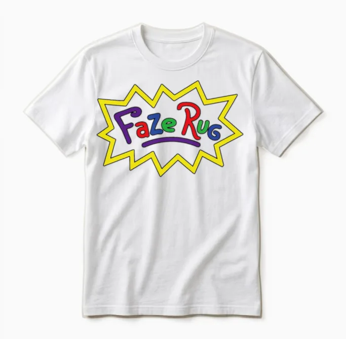Faze Rug Hoodie Unisex Merch for Women Men Teen Unisex T-Shirt in White