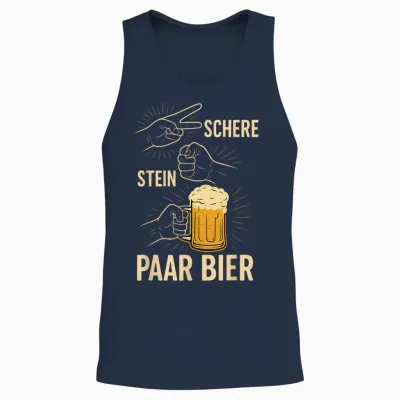 Pair of Beer Scissors Funny Beer Drinker Motif T-Shirt, Black, S Unisex Tank Top - Navy