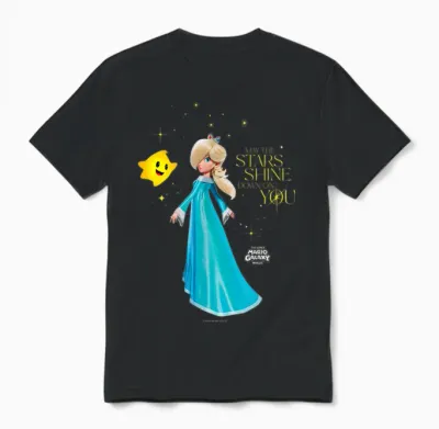 The Super Mario Galaxy Movie Rosalina Star Shine Unisex T-Shirt - Black