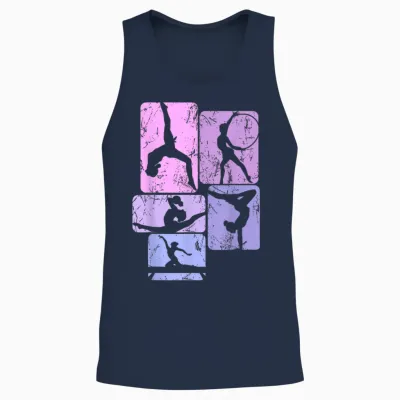 Turnerin Turnen Gymnastik Kinder Mädchen Damen Unisex Tank Top - Navy