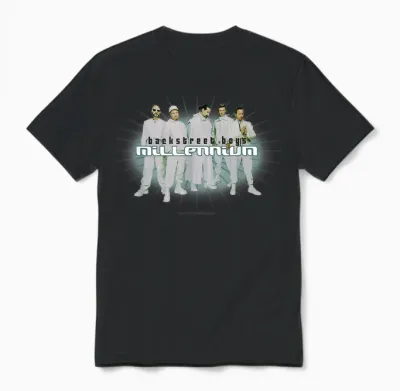Backstreet Boys – Millenium Pose 2025 White Unisex T-Shirt - Black