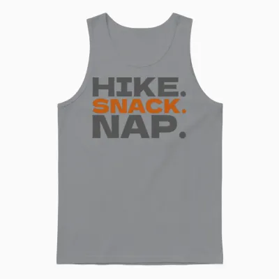 Hike. Snack. Nap. - Dad Hiking Unisex Tank Top - Sport Grey