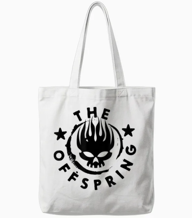 The Offspring Official Star Logo Tote Bags in White