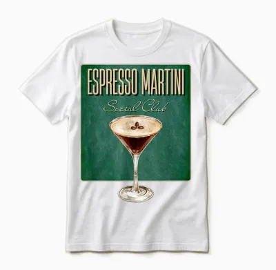 Espresso Martini Social Club | Kaffee Cocktail Cafe Bar Team Unisex T-Shirt - White