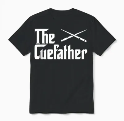The Cue Father Funny Pool Billiards Player Gift Unisex T-Shirt - Black