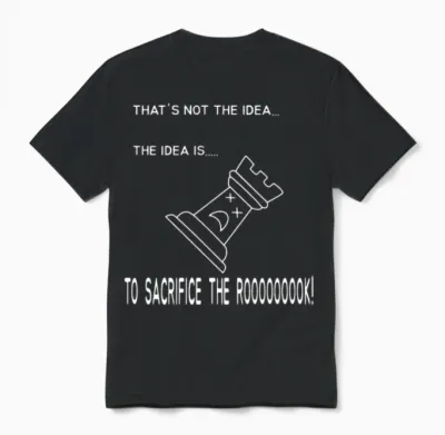 Chess Rook Sacrifice the Rook Unisex T-Shirt - Black