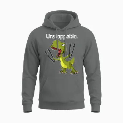 T-Rex Unstoppable Unisex Hoodie - Graphite Heather