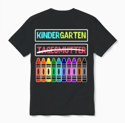 Hallo Kindergarten Tschüss Tagesmutter Kindergartenkind Unisex T-Shirt - Black