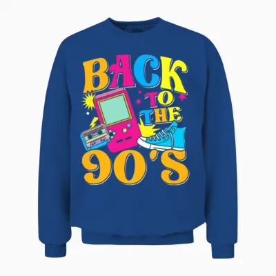 Retro 90's Back to the 90's Unisex Sweatshirt - Royal