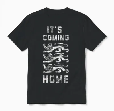 It's Coming Home Football T-Shirt England Unisex T-Shirt - Black