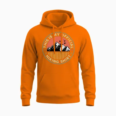This Is My Official Hiking Shirt Wanderlust Unisex Hoodie - Safety Orange