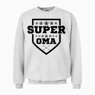 Super Oma Grandma 80 Birthday Gift Unisex Sweatshirt - White